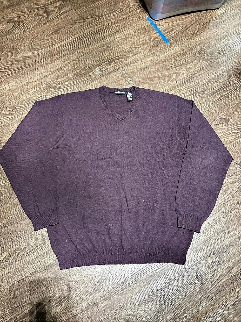 Joseph Cheaney Crewneck Wool Sweater Purple XL